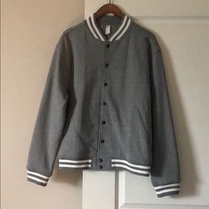 American apparel grey baseball jacket